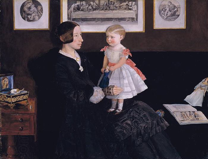 Sir John Everett Millais Mrs James Wyatt Jr and her Daughter Sarah China oil painting art